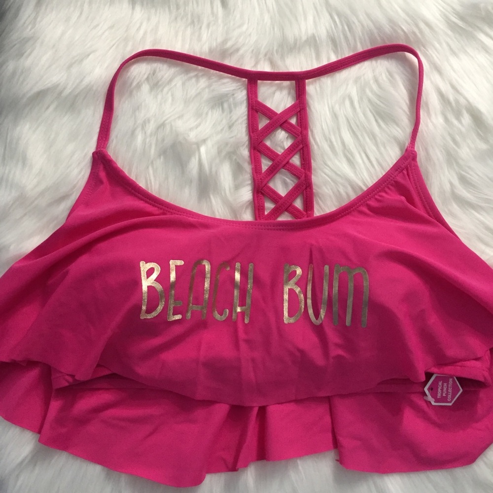 Women’s Swimwear Beach Bum Hot Pink Top Size L